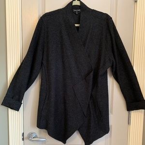 Eileen Fisher Wool Asymmetric Front Blazer